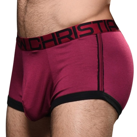 Andrew Christian Trophy Boy Trunks - Burgundy