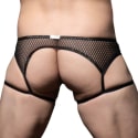 Andrew Christian Unleashed Sexy Mesh Garter - Black