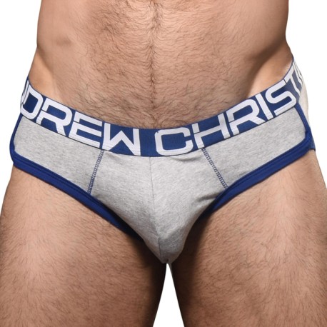  Andrew Christian Happy Brief w/ALMOST NAKED, Heather Grey,  X-Small: Clothing, Shoes & Jewelry