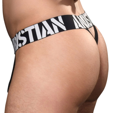 Andrew Christian Almost Naked City Y-Back Thong - Black