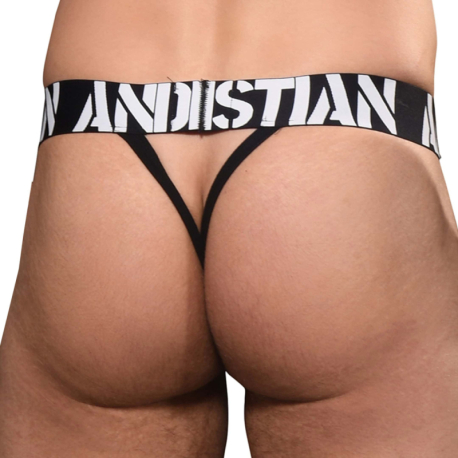 Andrew Christian Almost Naked City Y-Back Thong - Black