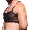 Andrew Christian Unleashed Boudoir Mesh Bra - Black