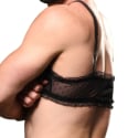 Andrew Christian Unleashed Boudoir Mesh Bra - Black