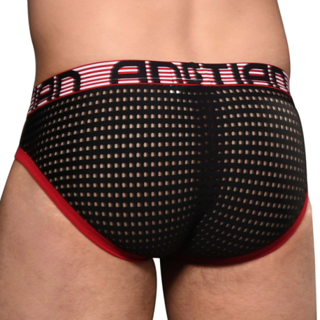 Andrew Christian Almost Naked Competition Mesh Briefs - Black