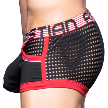 Andrew Christian Boxer Almost Naked Compétition Pocket Mesh Noir