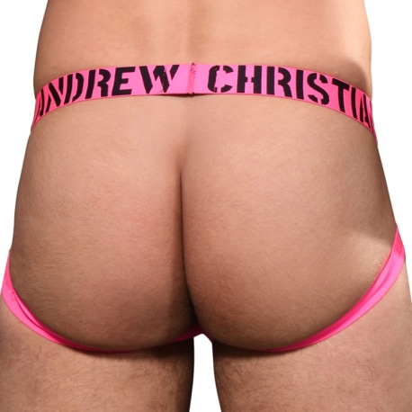 Andrew Christian Jock Strap Almost Naked Hotness Rib Rose Fluo