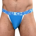 Andrew Christian Almost Naked Soccer Mesh Thong - Electric Blue