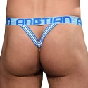 Andrew Christian String Almost Naked Soccer Mesh Bleu Electrique