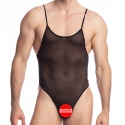 L'Homme invisible Black Sugar Thong Bodysuit - Black