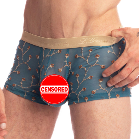 L'Homme invisible Viorne Hipster Push Up Trunks - Lagoon