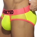 Addicted Neon Mesh Briefs - Neon Yellow