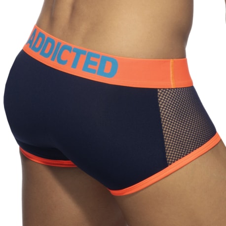 Addicted Boxer Neon Mesh Bleu Marine