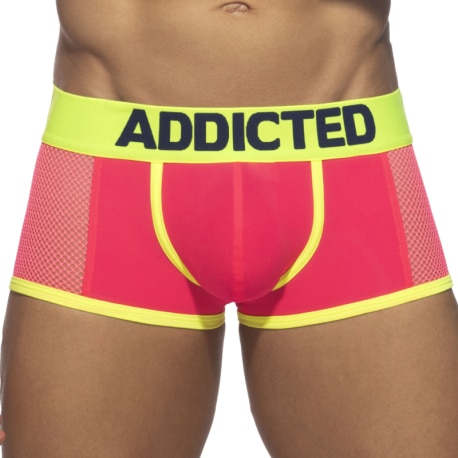 Addicted Neon Mesh Trunks - Neon Pink