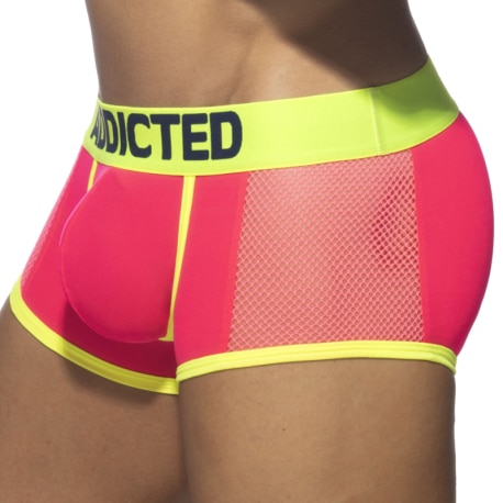 Addicted Neon Mesh Trunks - Neon Pink