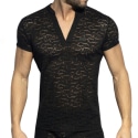 ES Collection Spider V-Neck Polo Shirt - Black