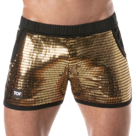 TOF Paris Glitter Shorts - Gold