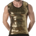 TOF Paris Glitter Tank Top - Gold