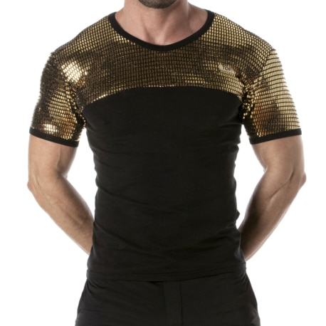 sexy gold shirt