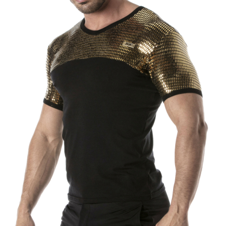 TOF Paris Glitter T-Shirt - Black - Gold