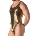 TOF Paris Glitter Thong Bodysuit - Gold