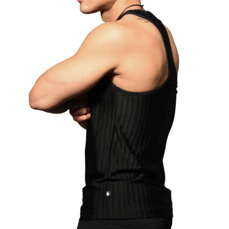 Andrew Christian Midnight Mesh Tank Top - Black