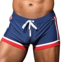 Andrew Christian Soho Swim Trunks - Navy - Red