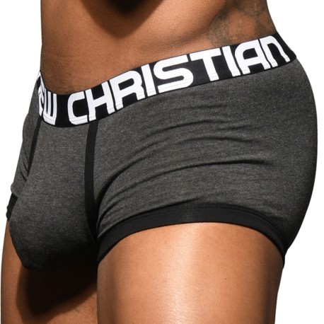 Andrew Christian Almost Naked Flag Tagless Trunks - Charcoal