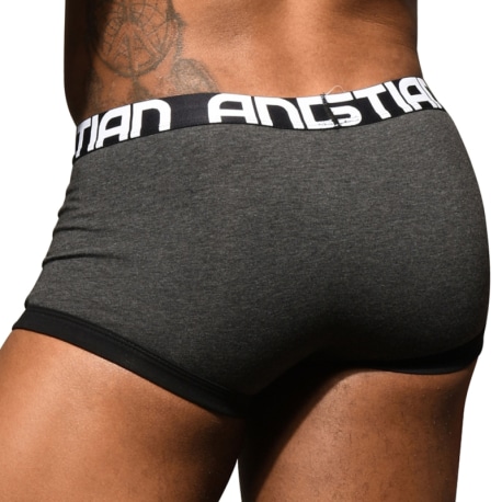 Andrew Christian Boxer Almost Naked Fly Tagless Gris Anthracite