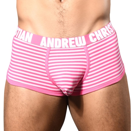 Andrew Christian Almost Naked Ultra Pink Stripe Trunks