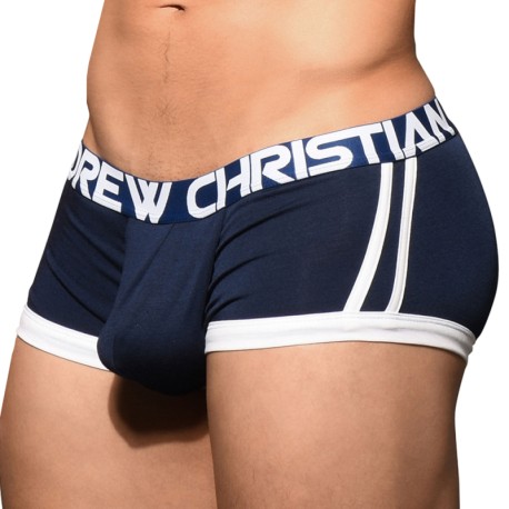 Andrew Christian CoolFlex Active Modal Trunks with Show-It - Navy