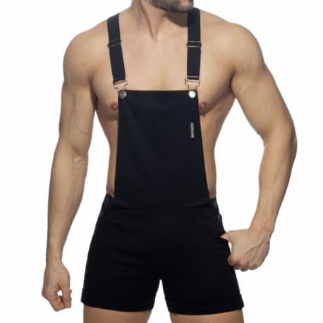 Mens overall hot sale shorts black