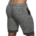 Addicted Long Fleece Shorts - Mottled Black