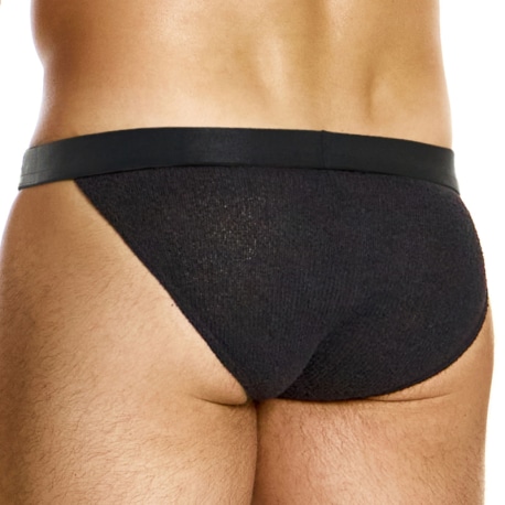 Modus Vivendi Purled Tanga Briefs - Black