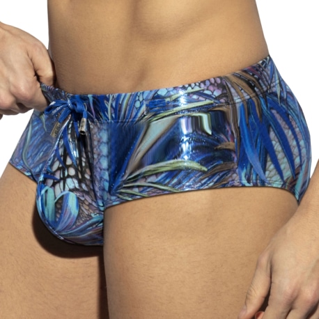 ES Collection Tropical Glitter Swim Trunks - Navy