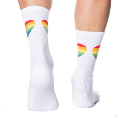 SKU Chaussettes Sport Cœurs Rainbow