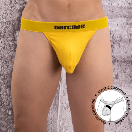 Barcode Eros Backless Thong - Yellow