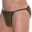 Andrew Christian Almost Naked Glam Tanga Briefs - Black - Gold