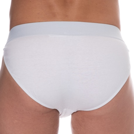 Bikkembergs Lot de 2 Slips Tangas Coton Blancs