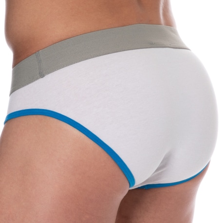 Bikkembergs Lot de 3 Slips Coton Bleu Marine - Blanc - Noir