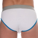 Bikkembergs Lot de 3 Slips Coton Bleu Marine - Blanc - Noir