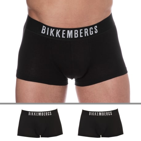 Bikkembergs 2-Pack Cotton Boxer Briefs - Black