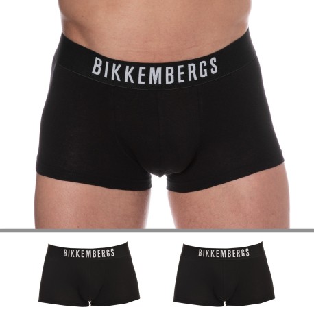 Bikkembergs Lot de 2 Boxers Coton Noirs