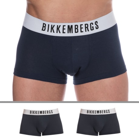 Bikkembergs 2-Pack Cotton Boxer Briefs - Navy