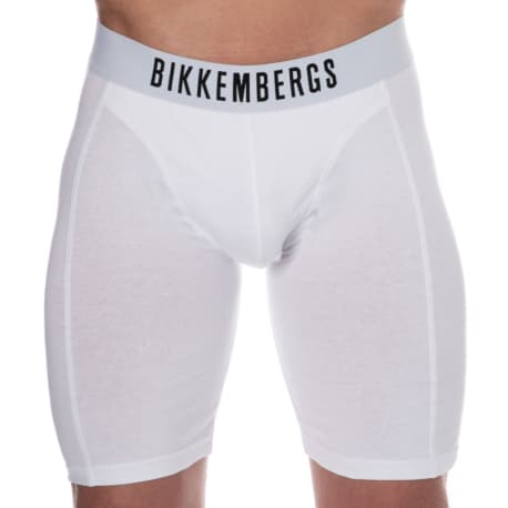 Bikkembergs Long Cotton Boxer Briefs - White