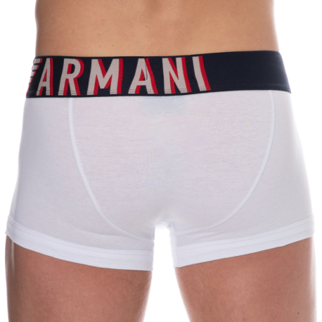 Emporio Armani Megalogo Cotton Boxer Briefs - White