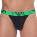 Emporio Armani Bold Monogram Cotton Jock - Navy - Green