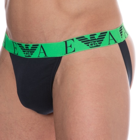 Emporio Armani Megalogo Cotton Jock Navy INDERWEAR