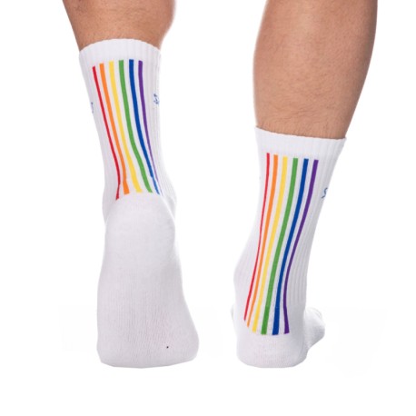 SKU Rainbow Sport Socks - White