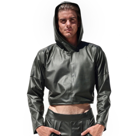 Rufskin Hoodie Crop  Busby Vert Foncé