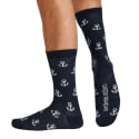 Garçon Français Anchor Cotton Dress Socks - Navy